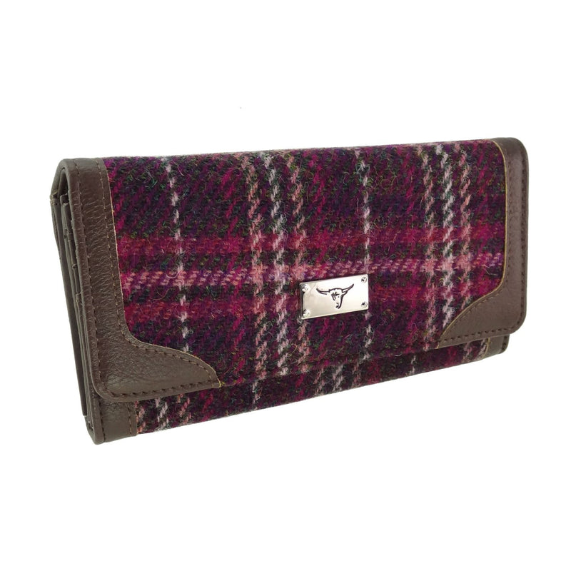 Harris Tweed Purse - Bute Purple Check