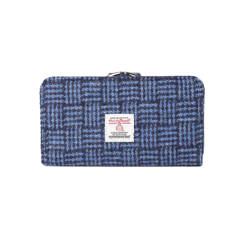 Iona Long Purse Blue Basket Weave