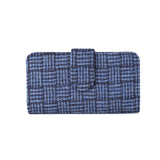 Iona Long Purse Blue Basket Weave