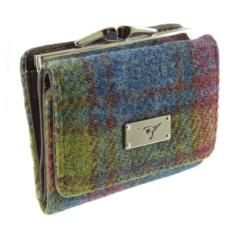 Unst Clasp Purse With Card Section Multi Colour Tartan