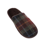 Harris Tweed Slippers Orange/Green Check