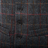 Harris Tweed Men's Wool Waistcoat - Lewis Blue Check