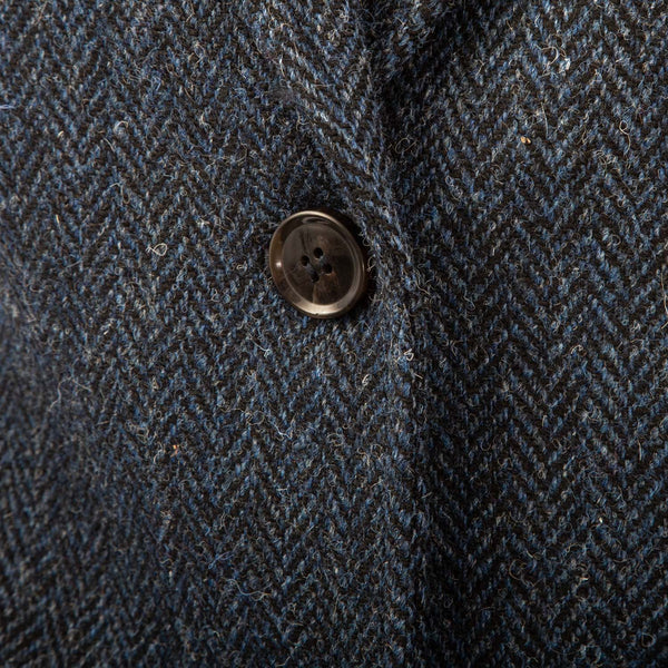 Ladie's Mairi Harris Tweed Waistcoat Blue Herringbone