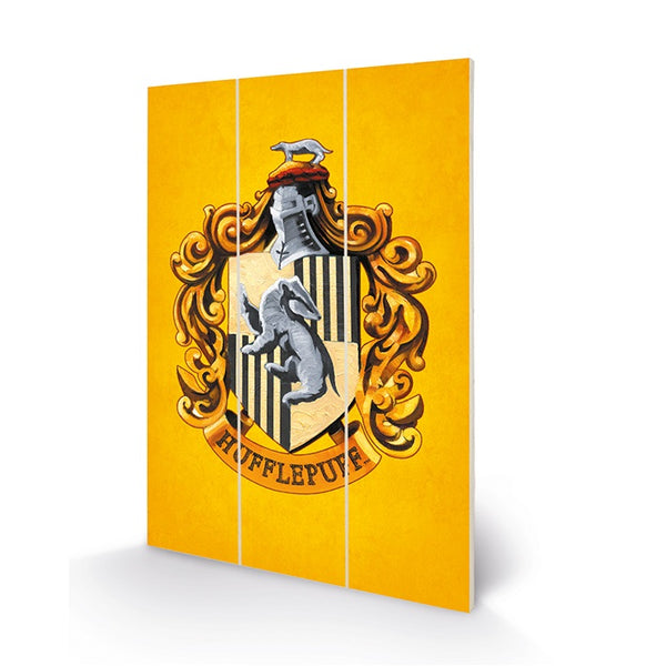 Hp Colourful Crest Hufflepuff Micro Wood