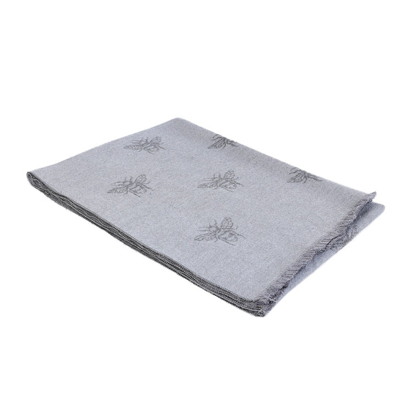 Supersoft Bee Scarf Grey