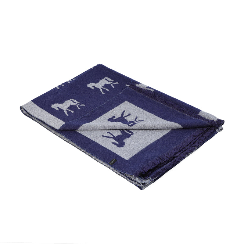 Super Soft Horse Scarf Navy