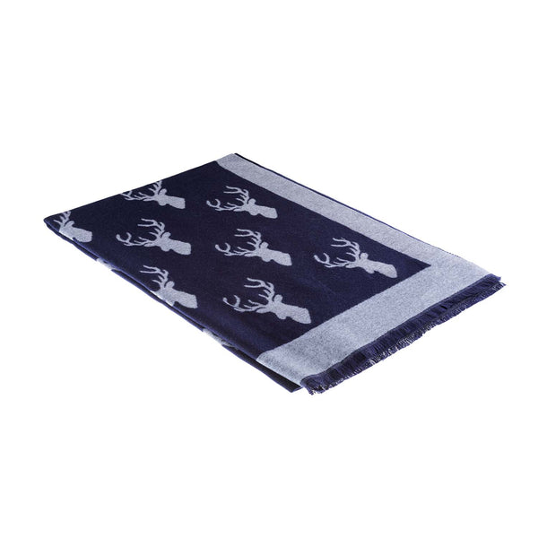 Supersoft Stag Scarf Navy