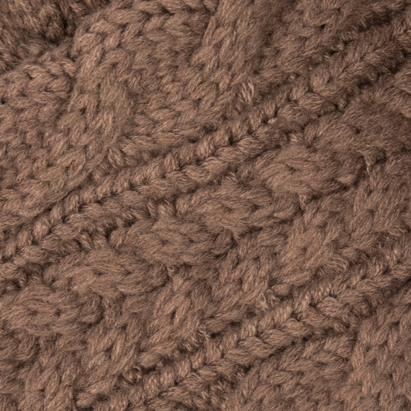 Aran Cable Button Wrap Scarf