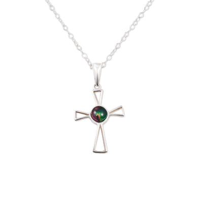 Heathergem Open Cross Sterling Silver Pendant