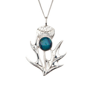 Heathergem Pierced Thistle Silver Pendant