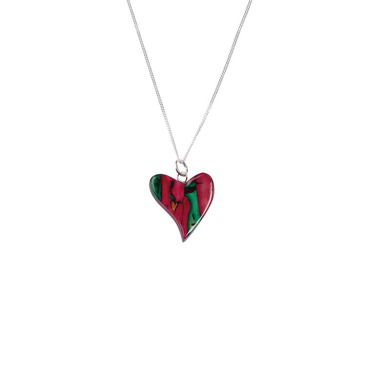 Heathergem Quirky Heart Sterling Silver Pendant