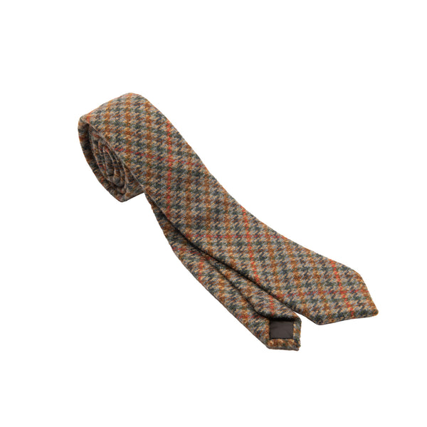 Tweed Tie - Country Houndstooth - Petrol