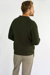 Men's Peregrine Ford Crew Neck Made In England Olive