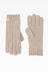 Georgie Cable Rib Gloves - Dunedin Cashmere