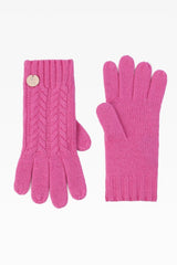 Georgie Cable Rib Gloves - Dunedin Cashmere