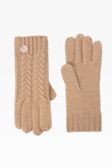 Georgie Cable Rib Gloves - Dunedin Cashmere