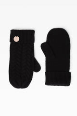 Georgie Cable Rib Mittens - Dunedin Cashmere