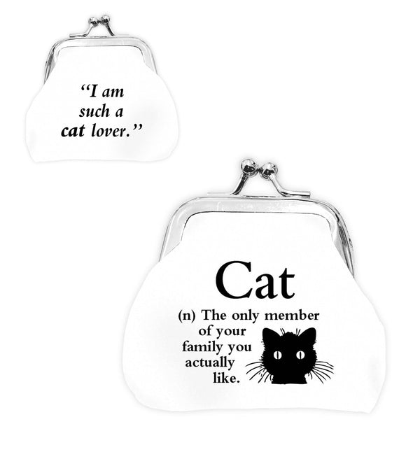 Urban Words Mini Coin Purse Cat