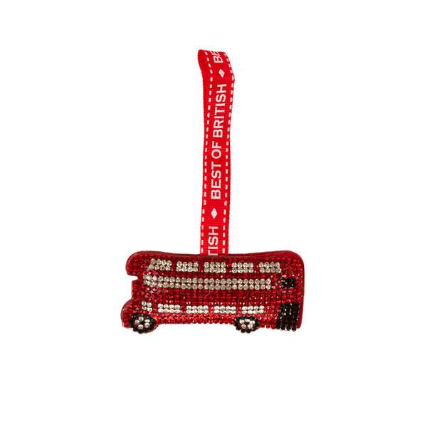 Red Bus Diamante Hanging Decoration