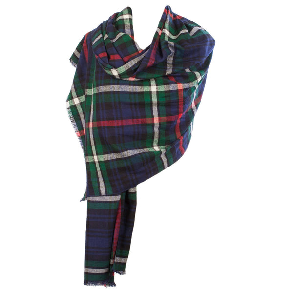 Brushed Tartan Cotton Scarf Mackenzie