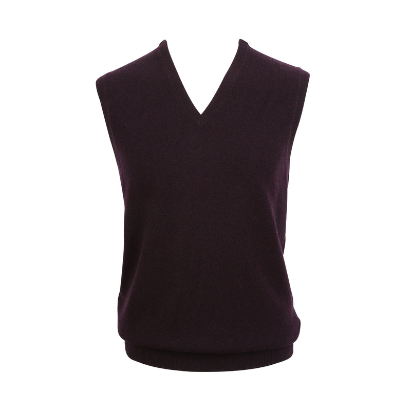 Men's Cashmere V Neck Slipover Purple