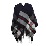 Mini Me Children’s Cape Chequer Tartan 90/10 Cashmere Exploded Navy