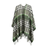 Mini Me Children’s Cape Chequer Tartan 90/10 Cashmere Olive