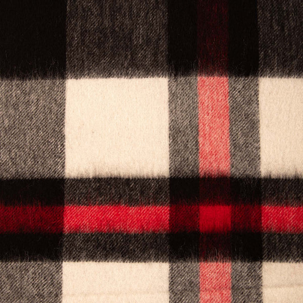 Chequer Tartan 90/10 Cashmere Blanket Exploded Vicuna