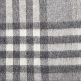 Chequer Tartan 90/10 Cashmere Blanket Grey