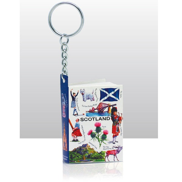 (D) Iconic Scotland Printed Keyring Notepad