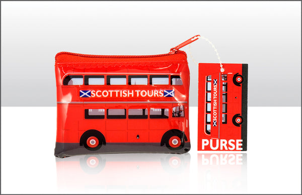 Scottish Tour Bus Pvc Purse With Zip