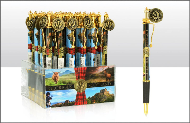 Glorious Scotland Wavy Clip Pen