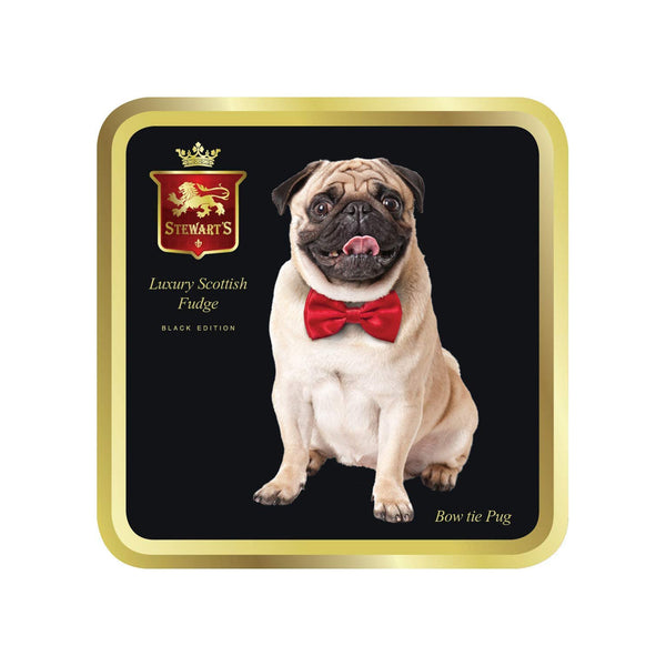 Stewarts Black Pug Fudge Tin