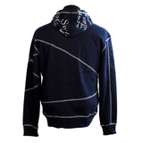 Scotland Scroll Hooded Zip Top Navy