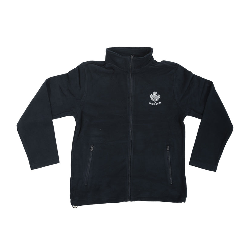 Gents Scotland White Thistle Fleece Navy