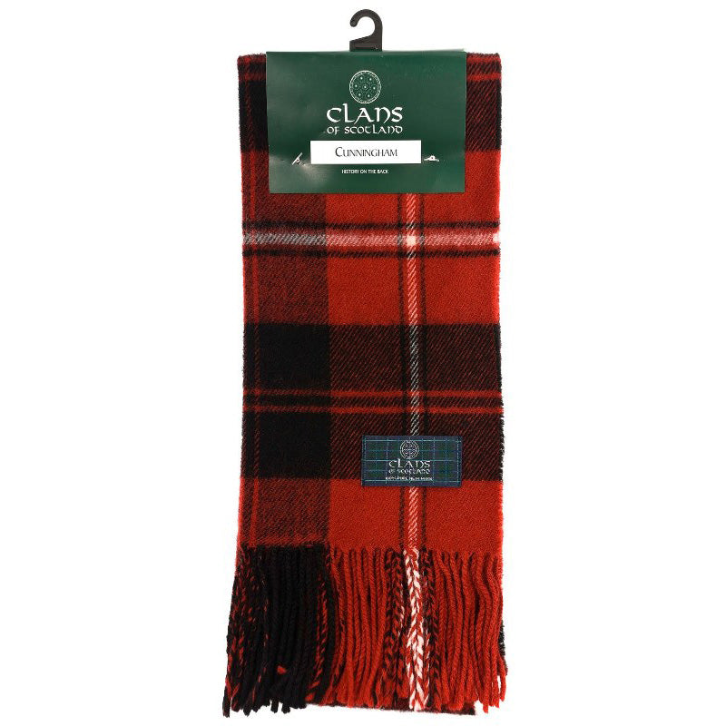 Lambswool Scottish Tartan Clan Scarf Cunningham