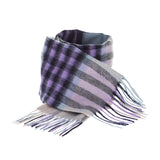 Edinburgh 100% Lambswool Tartan Scarf Chequer Tartan Purple