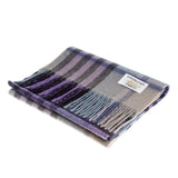 Edinburgh 100% Lambswool Tartan Scarf Chequer Tartan Purple