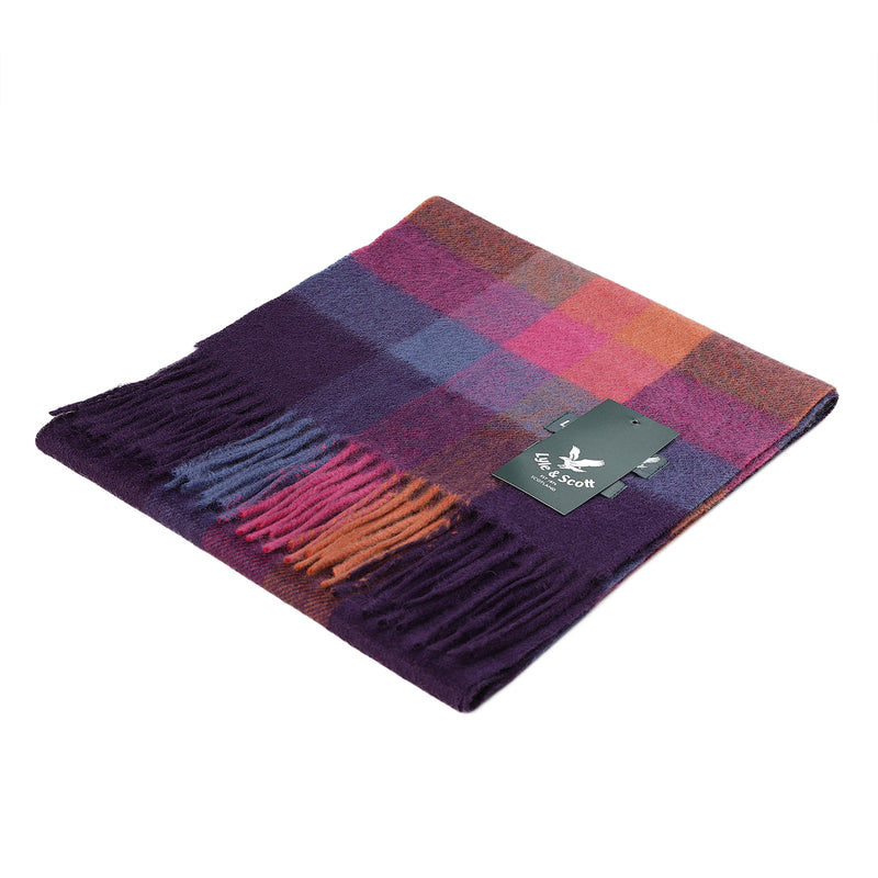 Lyle & Scott 100% Cashmere Scarf Galaxy Check