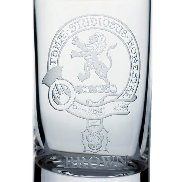 Collins Crystal Clan Shot Glass Brown