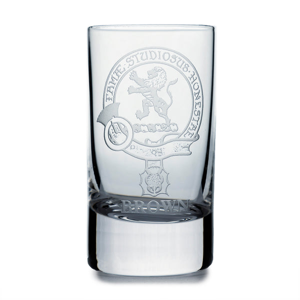 Collins Crystal Clan Shot Glass Brown