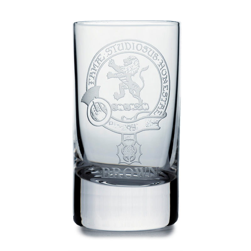 Collins Crystal Clan Shot Glass Brown