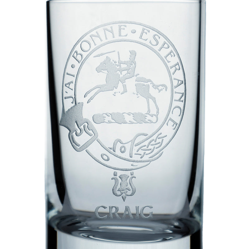 Collins Crystal Clan Shot Glass Craig