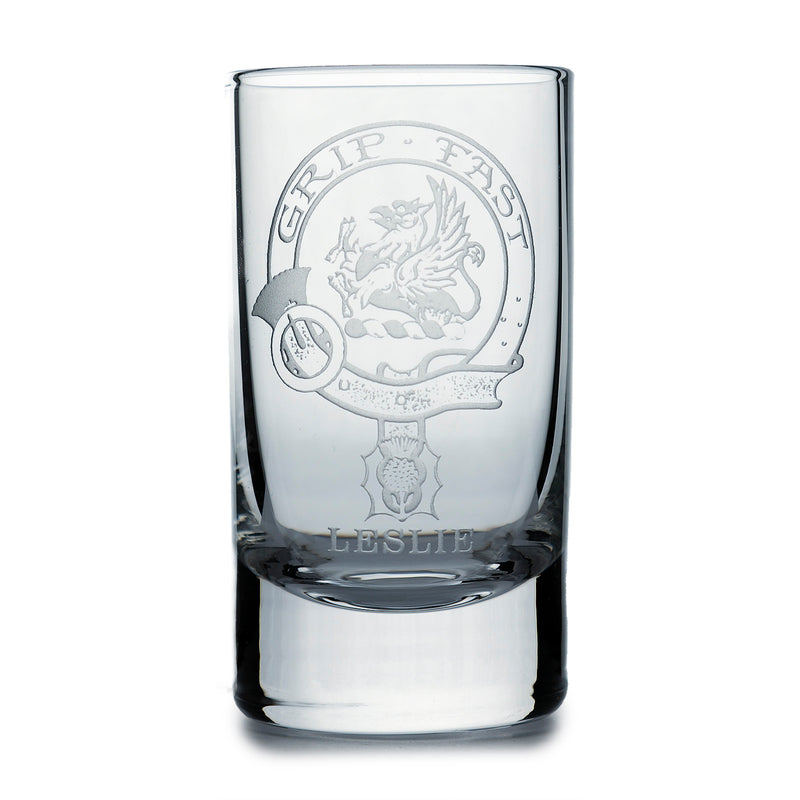 Collins Crystal Clan Shot Glass Leslie