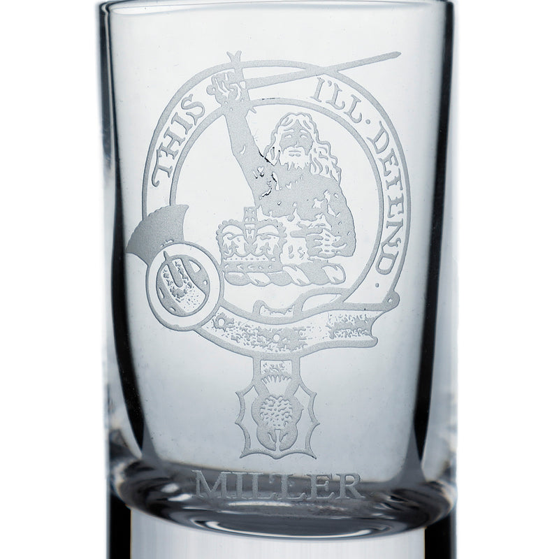 Collins Crystal Clan Shot Glass Miller