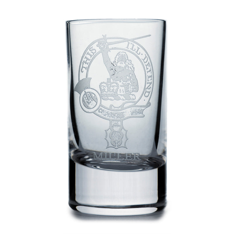 Collins Crystal Clan Shot Glass Miller