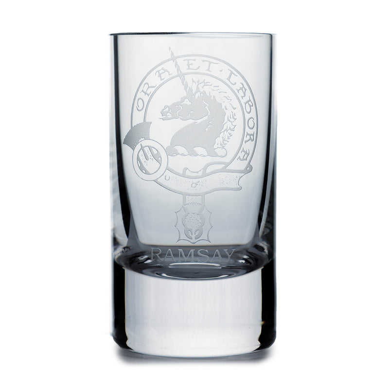 Collins Crystal Clan Shot Glass Ramsay