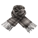 Edinburgh 100% Lambswool Tartan Scarf Monochrome Buchanan