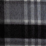 Chequer Tartan 90/10 Cashmere Blanket Black