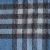 Chequer Tartan 90/10 Cashmere Blanket Blue